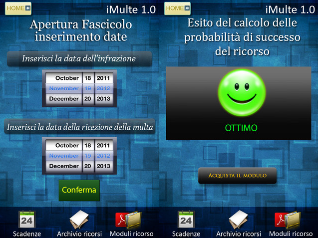 applicazione auto iMulte